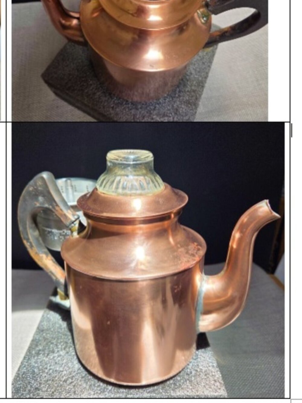 Vintage Majestic Copper Coffee Pot early 20c.